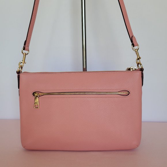 COACH Polly Pebbled Leather Crossbody Bag- Candy Pink color ⭐ - Picture 7 of 16